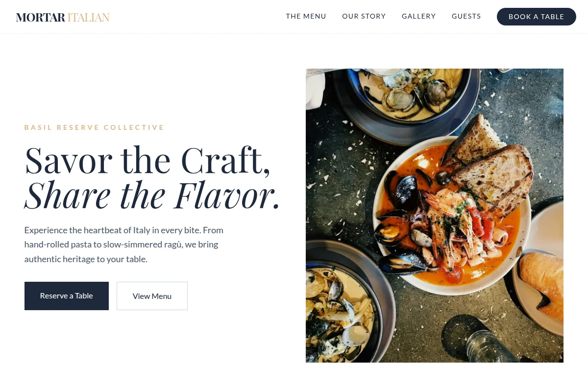 Mortar Italian Food